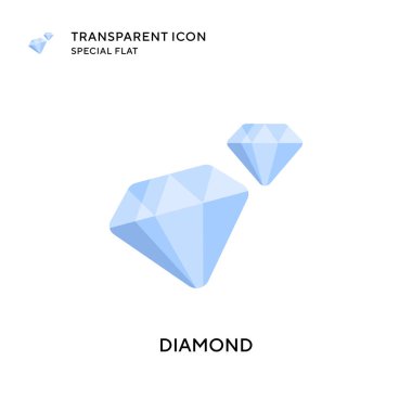 Elmas vektör simgesi. Düz çizim. EPS 10 vektörü.