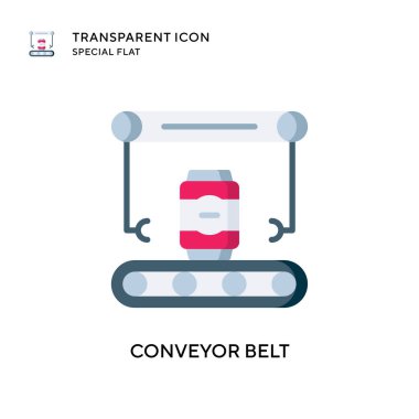 Taşıyıcı şerit vektör simgesi. Düz çizim. EPS 10 vektörü.
