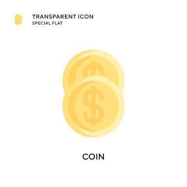 Sikke vektör simgesi. Düz çizim. EPS 10 vektörü.