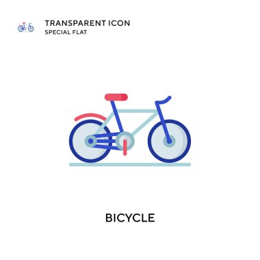 Bisiklet vektör simgesi. Düz çizim. EPS 10 vektörü.