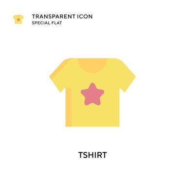 Tshirt vektör simgesi. Düz çizim. EPS 10 vektörü.