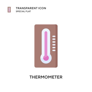 Termometre vektör simgesi. Düz çizim. EPS 10 vektörü.