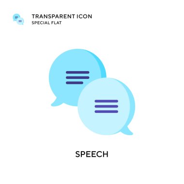 Konuşma vektör simgesi. Düz çizim. EPS 10 vektörü.