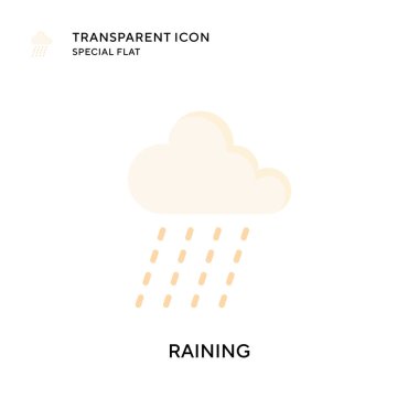 Vektör simgesi yağmuru. Düz çizim. EPS 10 vektörü.