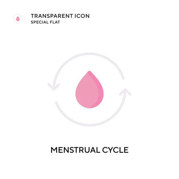 Ikona Wektora Cyklu Menstruacyjnego Płaska Ilustracja Wektor Eps — Wektor stockowy