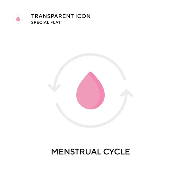 Menstruationszyklus Vektorsymbol Flache Illustration Eps Vektor — Stockvektor