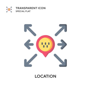 Konum vektör simgesi. Düz çizim. EPS 10 vektörü.