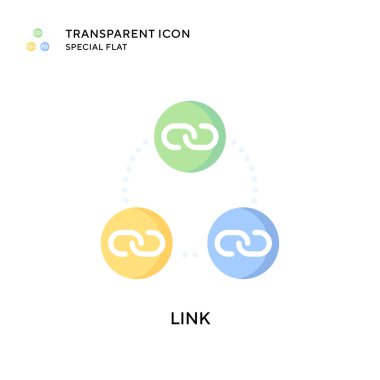 Bağlantı vektör simgesi. Düz çizim. EPS 10 vektörü.