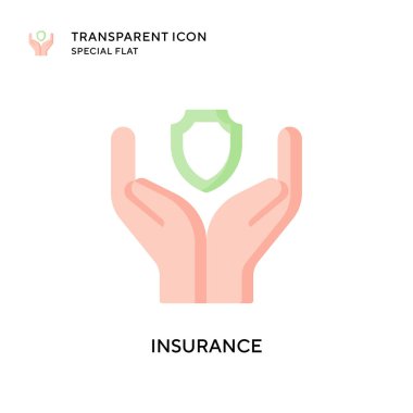 Sigorta vektör simgesi. Düz çizim. EPS 10 vektörü.