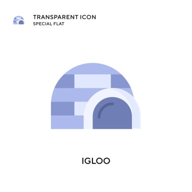 Igloo vektör simgesi. Düz çizim. EPS 10 vektörü.
