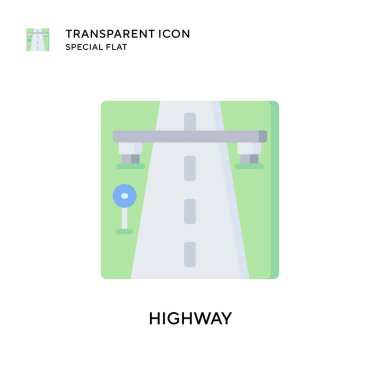 Otoyol vektör simgesi. Düz çizim. EPS 10 vektörü.