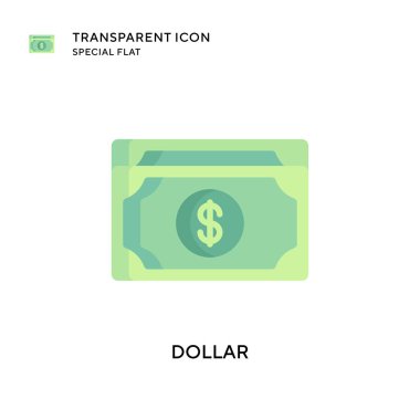 Dolar vektör simgesi. Düz çizim. EPS 10 vektörü.