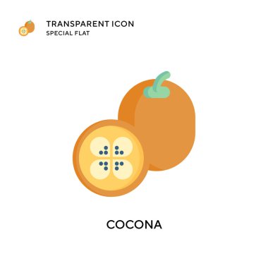 Cocona vektör simgesi. Düz çizim. EPS 10 vektörü.