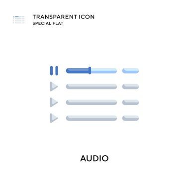 Ses vektör simgesi. Düz çizim. EPS 10 vektörü.