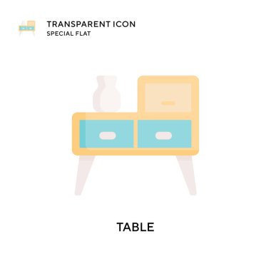 Tablo vektör simgesi. Düz çizim. EPS 10 vektörü.