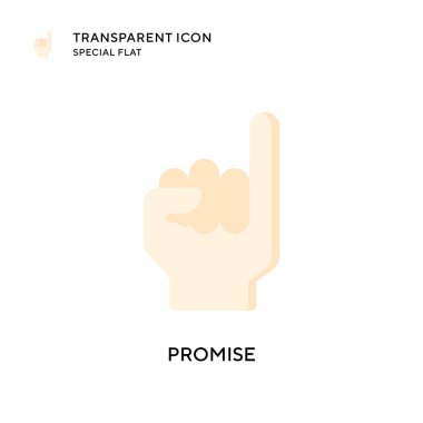 Vektör ikonu sözü ver. Düz çizim. EPS 10 vektörü.