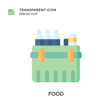 Yiyecek vektör simgesi. Düz çizim. EPS 10 vektörü.