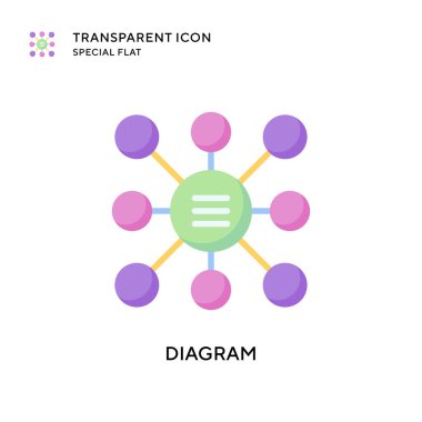 Diyagram vektör simgesi. Düz çizim. EPS 10 vektörü.