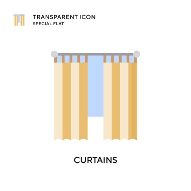 Perde vektör simgesi. Düz çizim. EPS 10 vektörü.