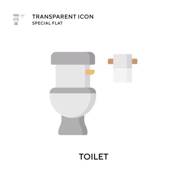 Tuvalet vektörü simgesi. Düz çizim. EPS 10 vektörü.