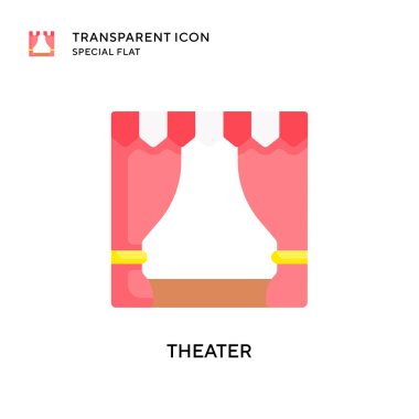 Tiyatro vektör simgesi. Düz çizim. EPS 10 vektörü.