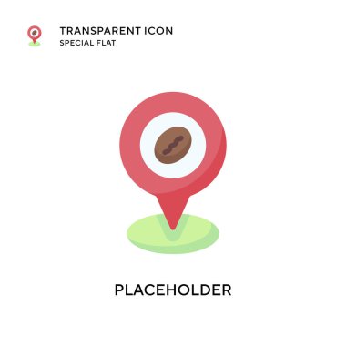 Yer tutucu vektör simgesi. Düz çizim. EPS 10 vektörü.