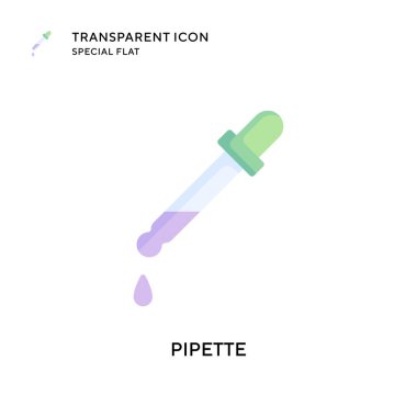 Pipette vektör simgesi. Düz çizim. EPS 10 vektörü.