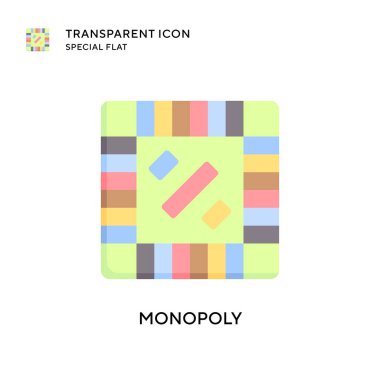 Monopoly vektör simgesi. Düz çizim. EPS 10 vektörü.