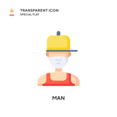 İnsan vektör simgesi. Düz çizim. EPS 10 vektörü.