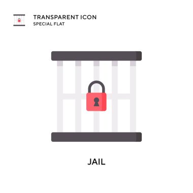 Hapishane vektör simgesi. Düz çizim. EPS 10 vektörü.