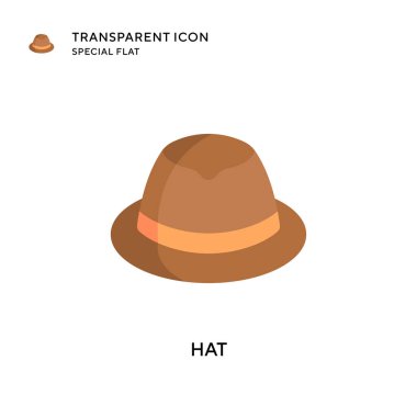 Şapka vektör simgesi. Düz çizim. EPS 10 vektörü.