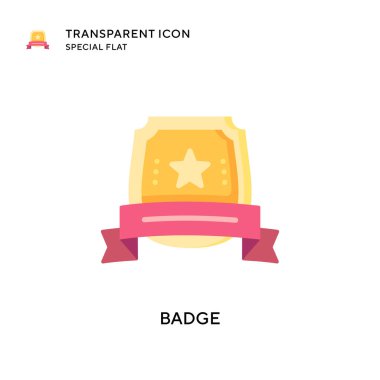 Rozet vektör simgesi. Düz çizim. EPS 10 vektörü.