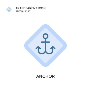 Çapa vektör simgesi. Düz çizim. EPS 10 vektörü.