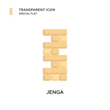 Jenga vektör simgesi. Düz çizim. EPS 10 vektörü.