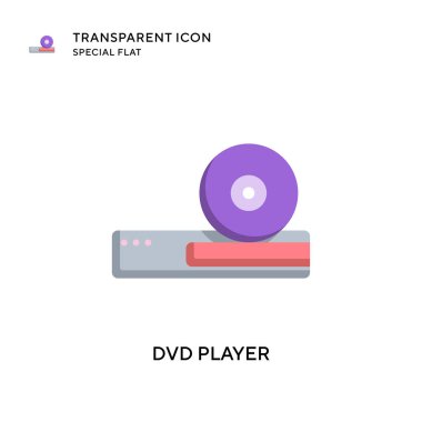 DVD oynatıcı vektör simgesi. Düz çizim. EPS 10 vektörü.