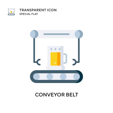 Taşıyıcı şerit vektör simgesi. Düz çizim. EPS 10 vektörü.