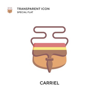 Carriel vektör simgesi. Düz çizim. EPS 10 vektörü.