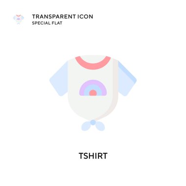 Tshirt vektör simgesi. Düz çizim. EPS 10 vektörü.