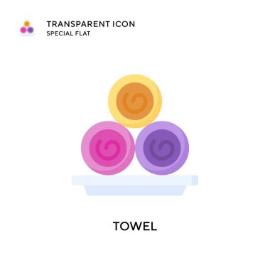 Havlu vektör simgesi. Düz çizim. EPS 10 vektörü.