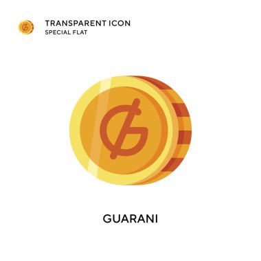 Guarani vektör simgesi. Düz çizim. EPS 10 vektörü.