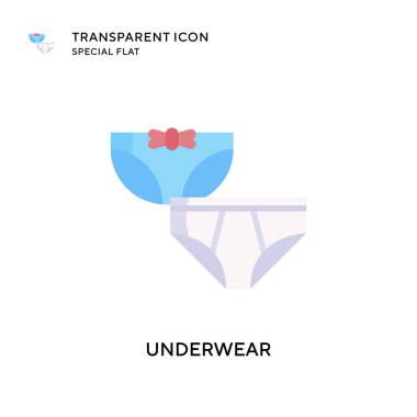 İç çamaşırı vektör simgesi. Düz çizim. EPS 10 vektörü.