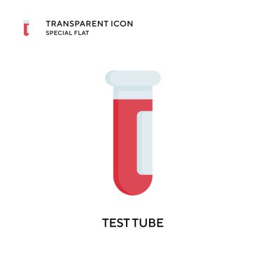 Test tübü vektör simgesi. Düz çizim. EPS 10 vektörü.