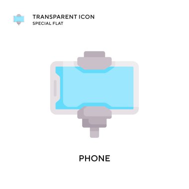 Telefon vektör simgesi. Düz çizim. EPS 10 vektörü.