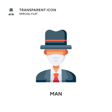 İnsan vektör simgesi. Düz çizim. EPS 10 vektörü.