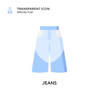 Kot pantolon vektör ikonu. Düz çizim. EPS 10 vektörü.