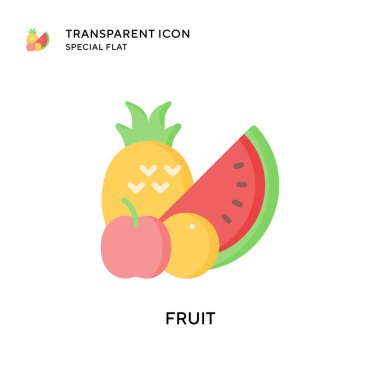 Meyve vektörü simgesi. Düz çizim. EPS 10 vektörü.