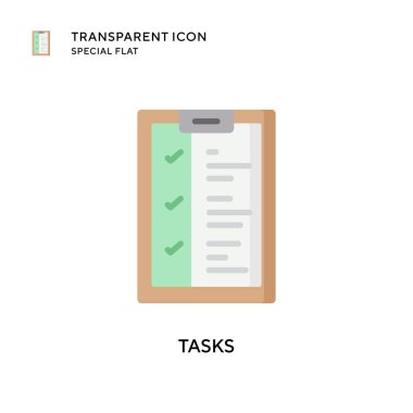 Görev vektör simgesi. Düz çizim. EPS 10 vektörü.