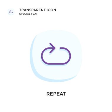 Vektör simgesini tekrarla. Düz çizim. EPS 10 vektörü.