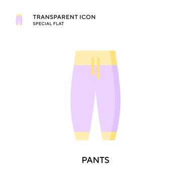 Pantolon vektör simgesi. Düz çizim. EPS 10 vektörü.