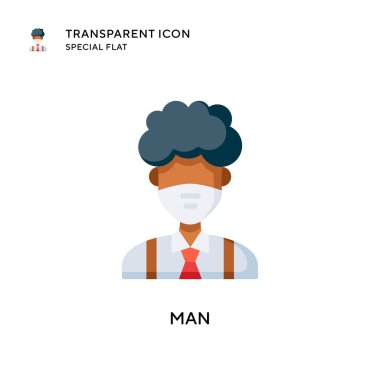 İnsan vektör simgesi. Düz çizim. EPS 10 vektörü.